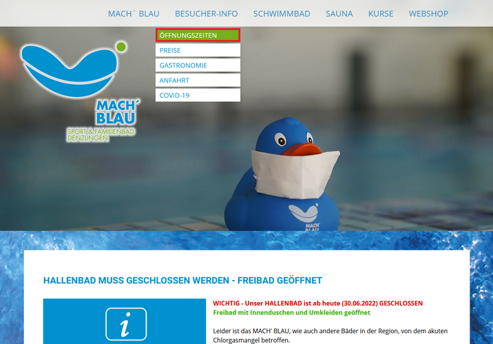 Öffnungszeiten Mach Blau Öffnungszeiten Mach Blau